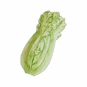 Vintage Celery Shape Ceramic Serving Dish